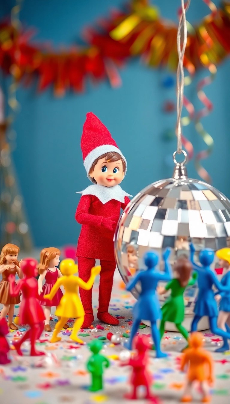19 Last-Minute Elf on the Shelf Ideas That Will Save Your Day (Especially #10!) - 11. Elf’s Dance Party
