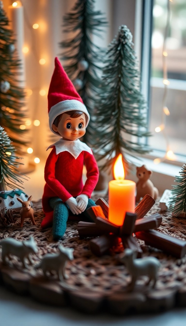 19 Last-Minute Elf on the Shelf Ideas That Will Save Your Day (Especially #10!) - 17. Elf’s Campfire Story