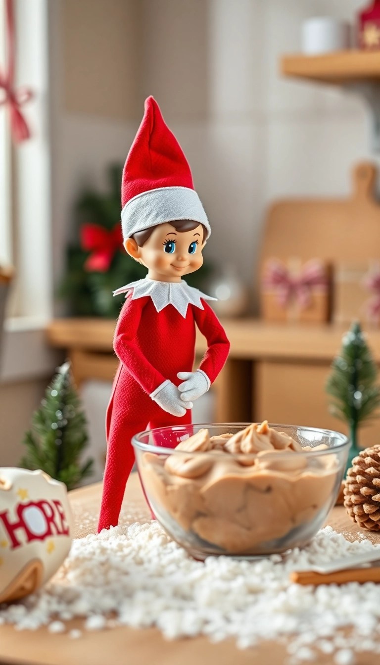19 Last-Minute Elf on the Shelf Ideas That Will Save Your Day (Especially #10!) - 18. Elf’s Baking Station