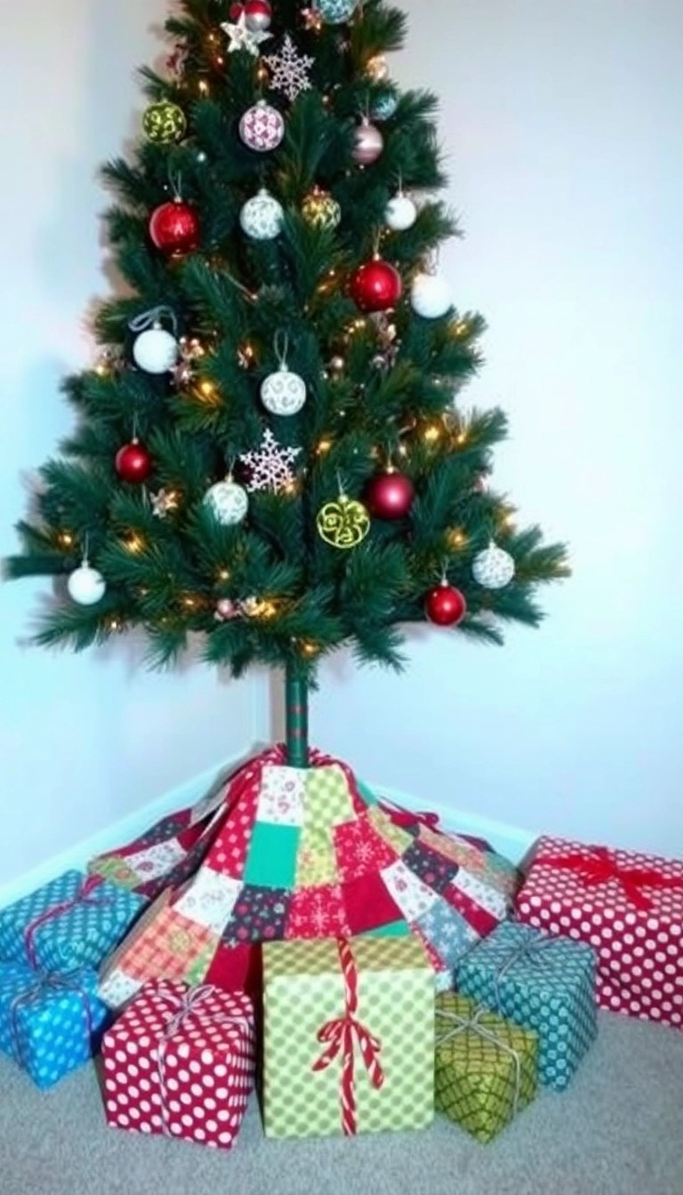 25 Easy Christmas DIY Decor Ideas That’ll Spark Your Holiday Spirit! - 12. Homemade Christmas Tree Skirt