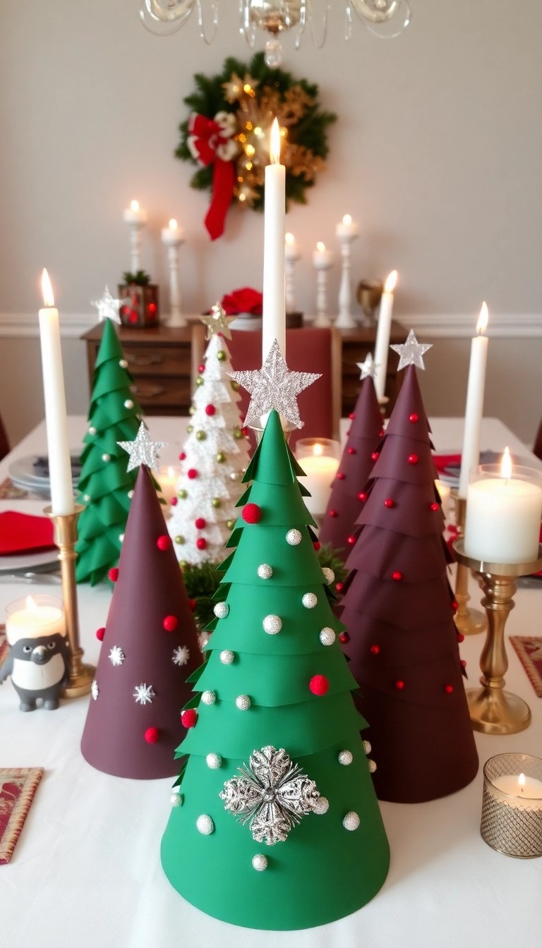 25 Easy Christmas DIY Decor Ideas That’ll Spark Your Holiday Spirit! - 16. Christmas Tree Cone Centerpieces
