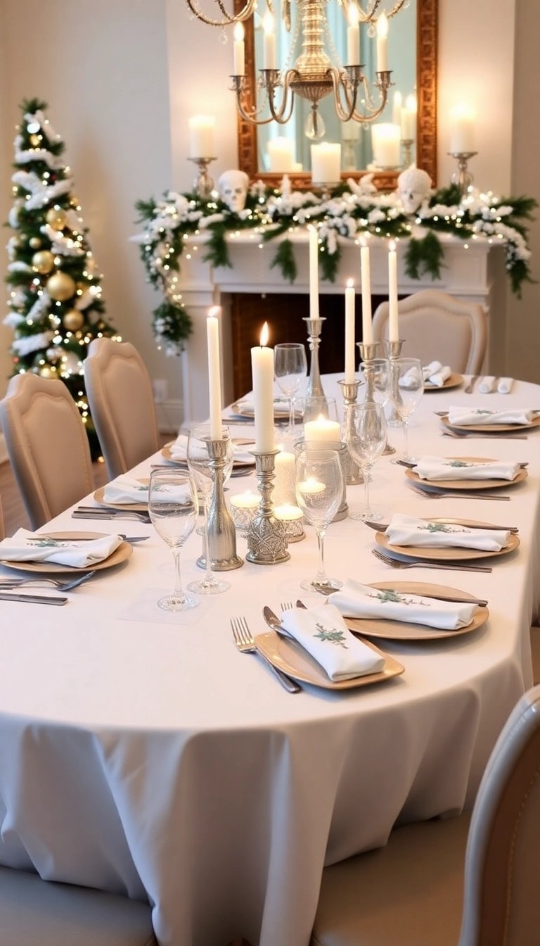 25 Easy Christmas DIY Decor Ideas That’ll Spark Your Holiday Spirit! - 9. Winter Wonderland Table Settings